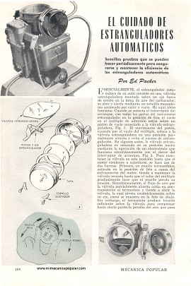 Carburador: El Cuidado de estranguladores automáticos - Febrero 1952
