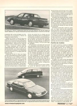 Modelos Chevrolet Lumina para 1990 - Octubre 1989