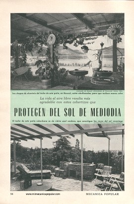 Los Cobertizos Protegen del Sol de Mediodía - Junio 1957
