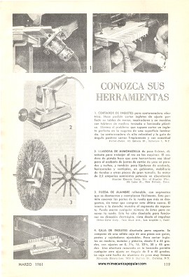 Conozca sus Herramientas - Marzo 1961
