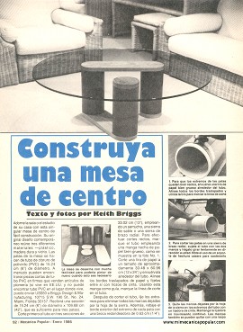 Construya una mesa de centro - Enero 1986