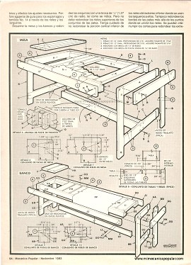Construya su mesa para el jardín - Noviembre 1983