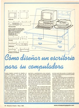 Cómo diseñar un escritorio para su computadora - Mayo 1985