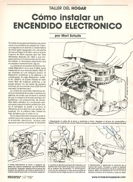Ignición electrónica para su cortadora de césped - Agosto 1989
