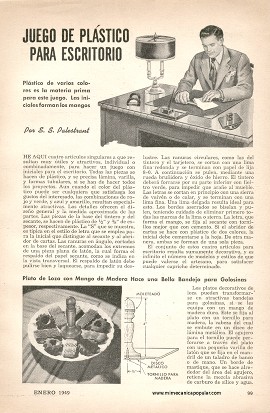 Juego de Plástico Para Escritorio - Enero 1949
