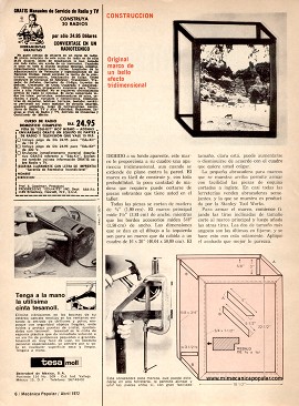 Original marco de efecto tridimensional - Abril 1972