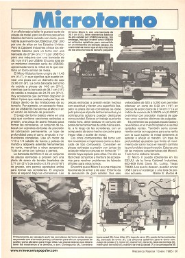Microtorno MICRO II Caldwell -Enero 1985