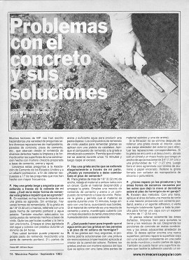 Problemas con el concreto y sus soluciones - Septiembre 1983