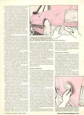 Repare los golpes en la carrocería - Marzo 1985