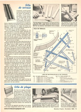 Construya sillas portátiles - Noviembre 1985