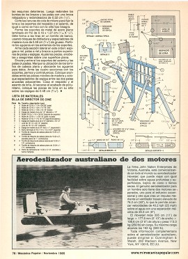 Construya sillas portátiles - Noviembre 1985