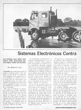 Sistemas Electrónicos Contra Patinazos para los Camiones - Marzo 1975