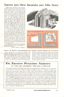 Soportes para libros apropiados para taller casero - Junio 1949