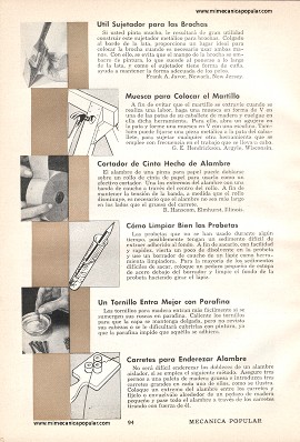 6 útiles ideas para el taller - Agosto 1960