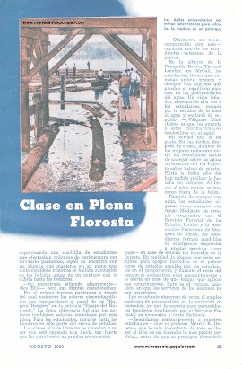 Aulas de Clase en Plena Floresta - Agosto 1950
