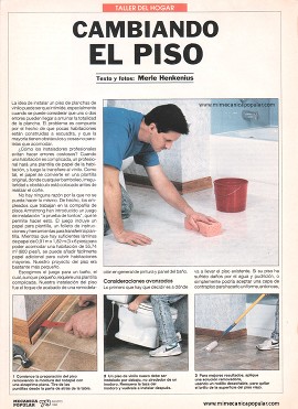 Cambiando el piso del baño con lámina de vinilo - Agosto 1993