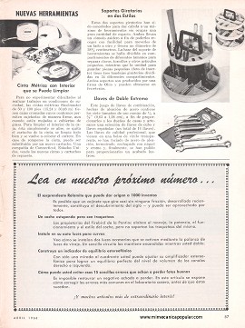 Conozca sus Herramientas - Abril 1968