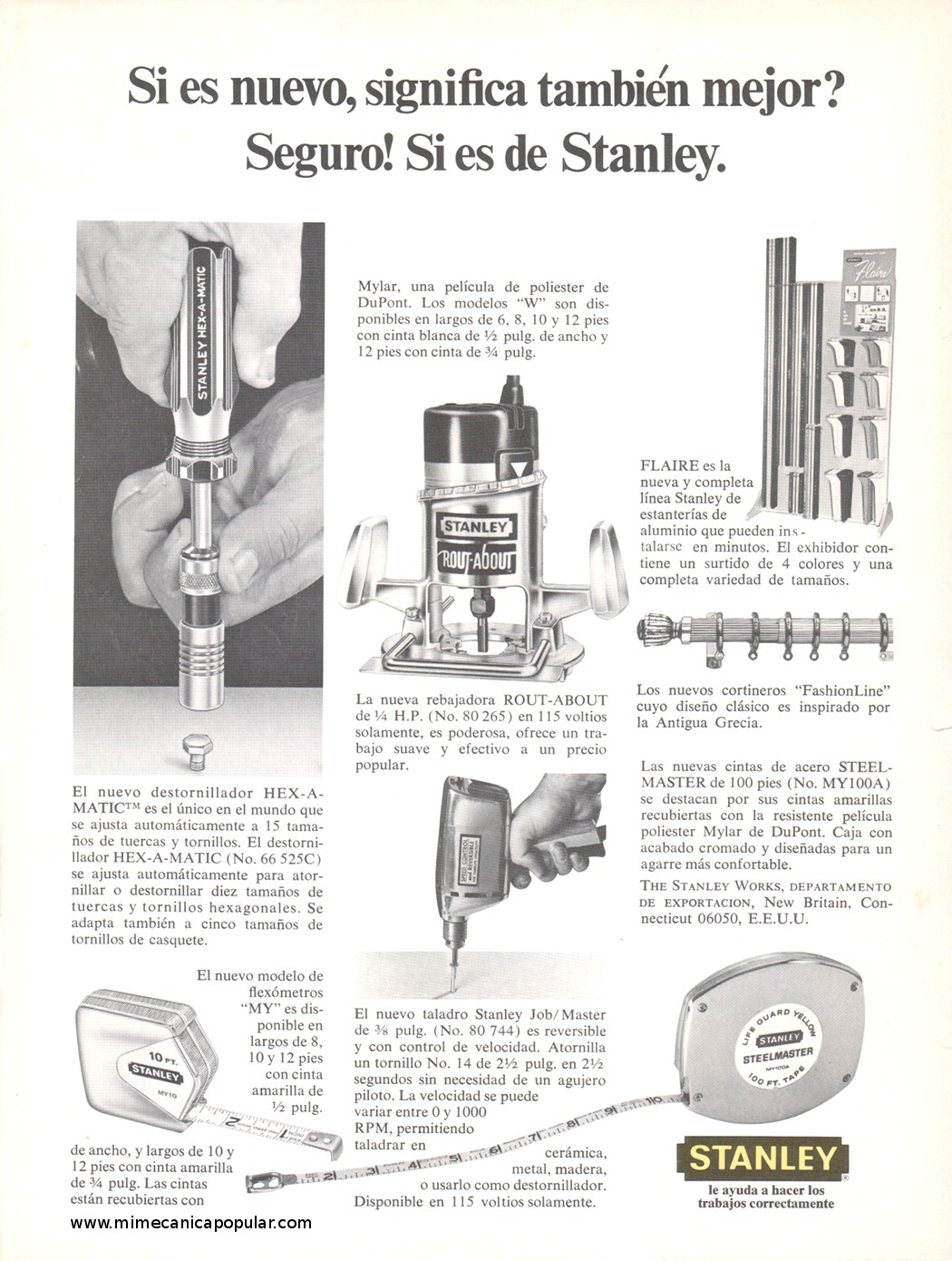 Publicidad - Herramienta Stanley - Enero 1968