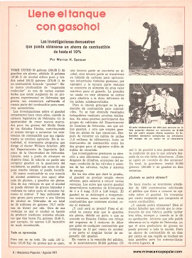 Llene el tanque con gasohol - Agosto 1977