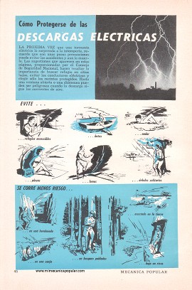 Cómo Protegerse de las Descargas Eléctricas - Agosto 1955
