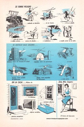 Cómo Protegerse de las Descargas Eléctricas - Agosto 1955