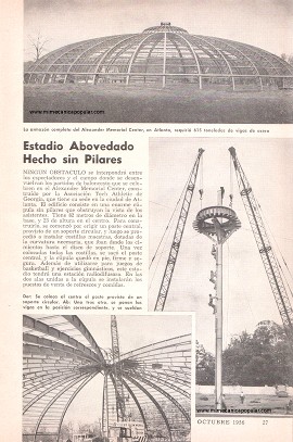 Estadio Abovedado Hecho sin Pilares - Octubre 1956