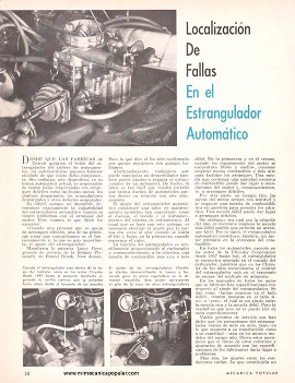 Localización de Fallas en el Estrangulador Automático - Enero 1965