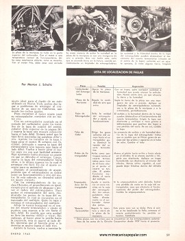 Localización de Fallas en el Estrangulador Automático - Enero 1965