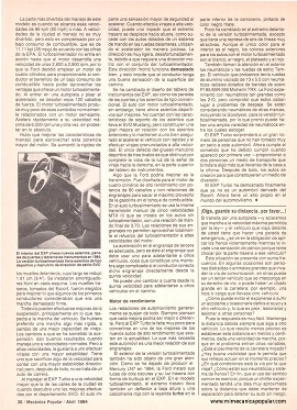 Ford EXP turbo para dos - Abril 1984