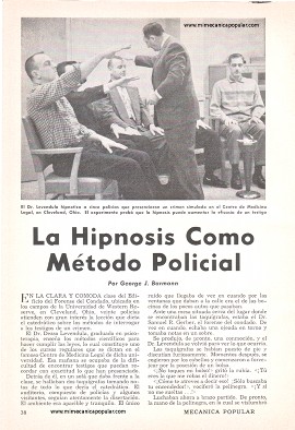 La Hipnosis Como Método Policial - Junio 1960