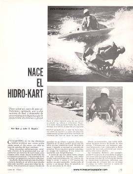 Nace el Hidro-Kart - Junio 1964