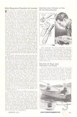Potente Catalejo Hecho Con la Caja de un Binocular - Agosto 1947