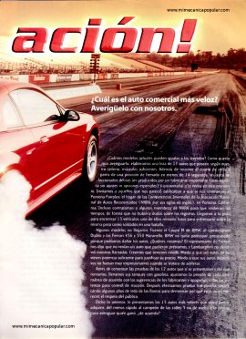 ¿Cuál es el auto comercial más veloz? Averígüelo con nosotros - Agosto 1999