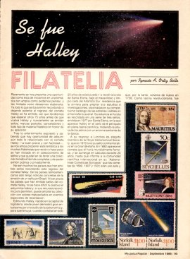 Filatelia - Se fue Halley - Septiembre 1986