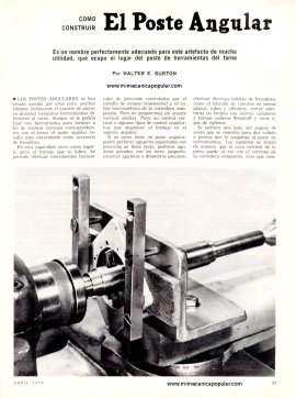 Cómo Construir El Poste Angular -torno metal - Abril 1970