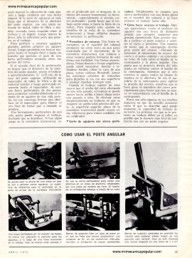 Cómo Construir El Poste Angular -torno metal - Abril 1970
