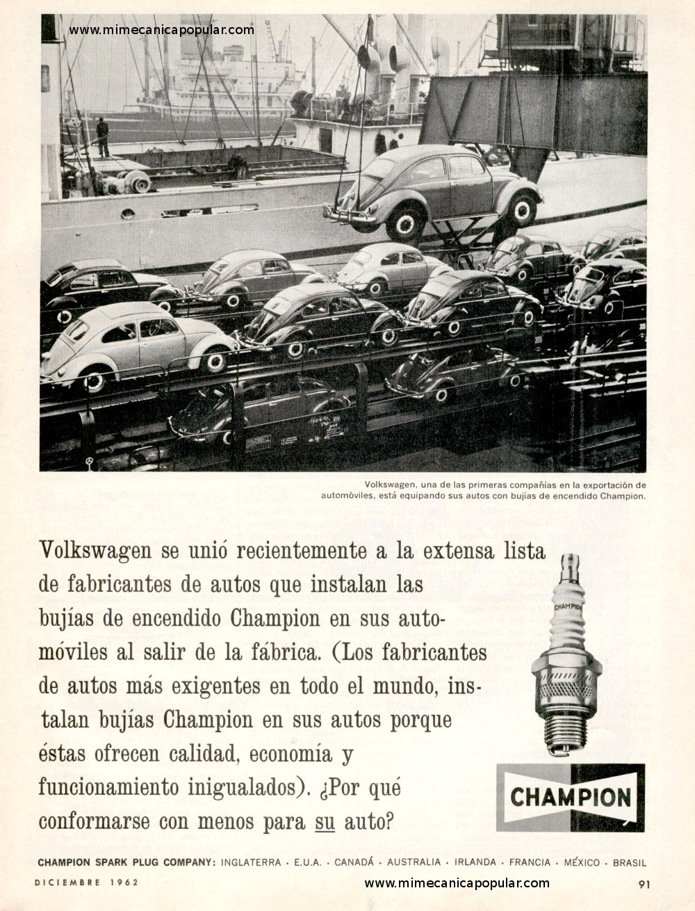 Publicidad - Bujías Champion - Diciembre 1962