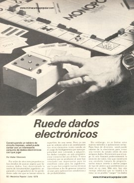 Ruede dados electrónicos - Junio 1979