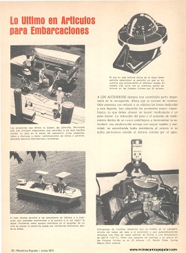 Lo Ultimo en Artículos para Embarcaciones - Junio 1974