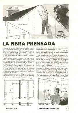 Cómo Debe Clavar la Fibra Prensada - Diciembre 1961