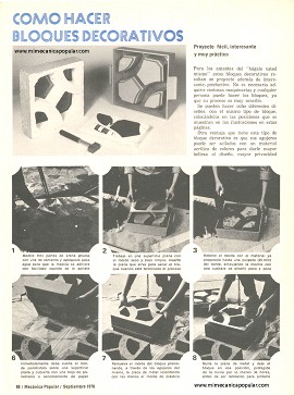 Cómo hacer bloques decorativos - Septiembre 1976