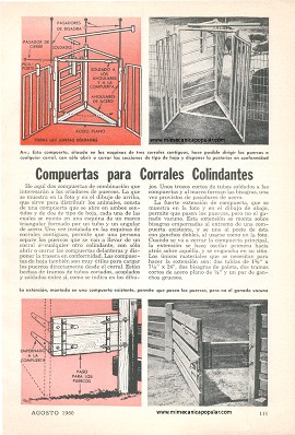 Compuertas para Corrales Colindantes - Agosto 1960