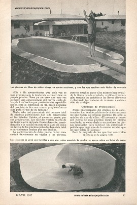 Usted Puede Construir Su Propia Piscina - Mayo 1957