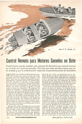 Control Remoto para Motores Gemelos en Bote - Septiembre 1957
