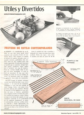 Frutero de Estilo Contemporáneo - Junio 1972