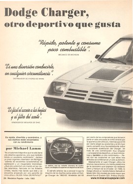 Informe de los dueños: Dodge Charger - Julio 1983