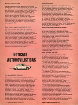 Noticias Automovilísticas - Agosto 1976