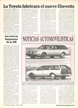 Noticias Automovilísticas - Agosto 1983
