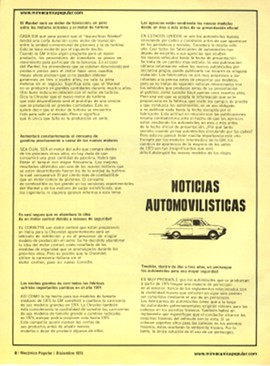 Noticias Automovilísticas - Diciembre 1972