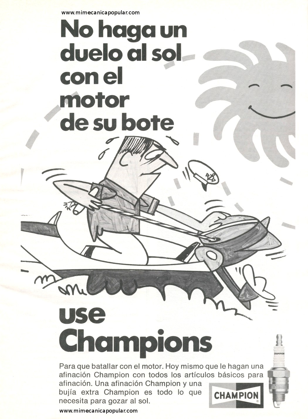 Publicidad - Bujías Champion - Junio 1972